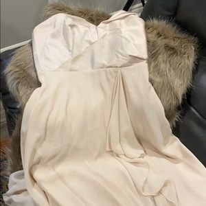 Formal champagne flowing dress